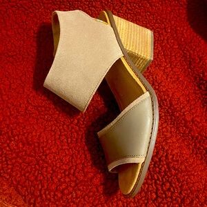Toms Majorca Cutout Suede summer bootie/sandal beige